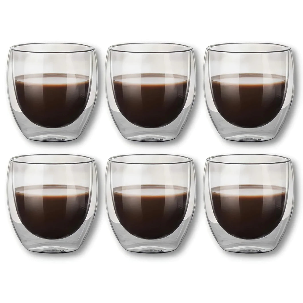 Doppelwandige Espresso Gläser Set 6-teilig